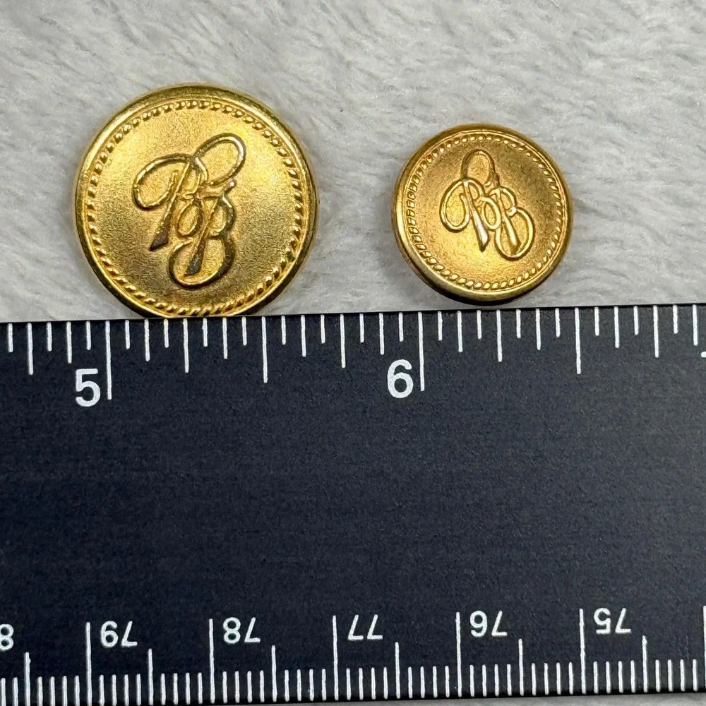 Brooks Brothers Blazer Buttons Gold BB Logo Replacement Set 9pc